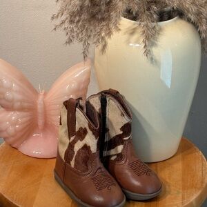 Roper Brand Cowhide Baby Boots